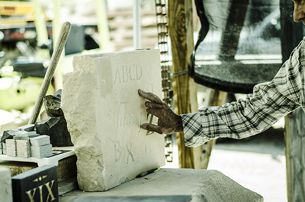 from session exploring stone carving, photo by Jim O'Donnell