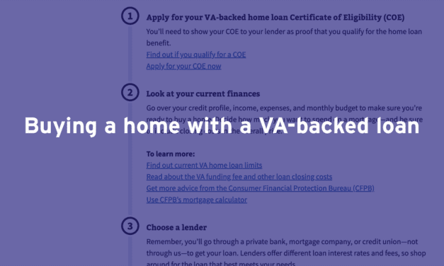 Buying a home with a VA-backed loan