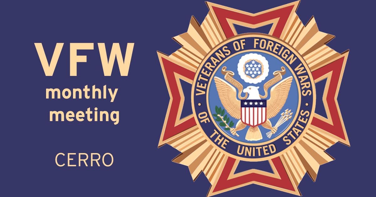 Cerro VFW monthly meeting