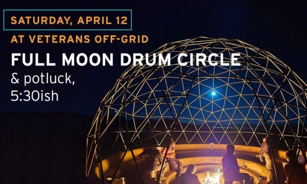 Full moon drum circle