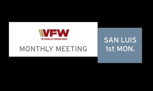 San Luis VFW monthly meeting